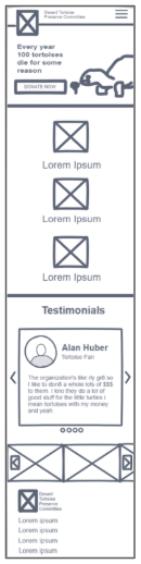 Sketch of Mobile Homepage