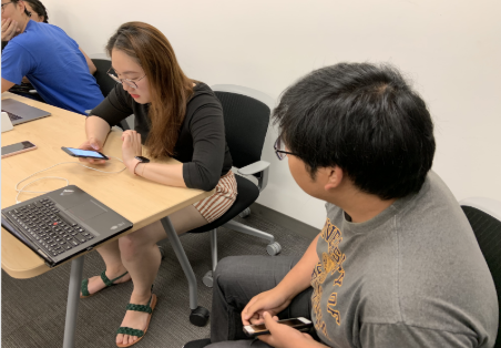 User test being preformed