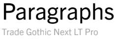 Trade Gothic Font